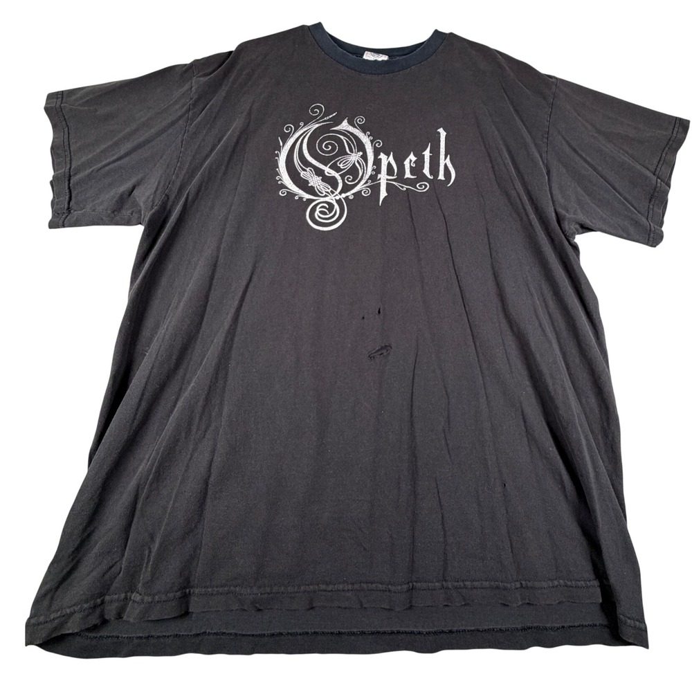 Vintage Opeth 2001 American Tour T-Shirt Black XL Delta Pro Weight Metal Band